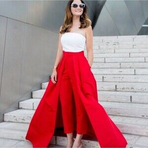 NWT Alexia Maria White Dressy Statement Girly Evening Party Silk Bustiera Size 4